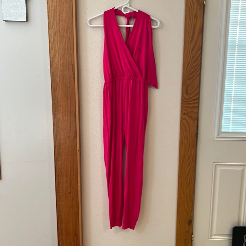 Cbrand hot pink halter jumpsuit brand new no tags
